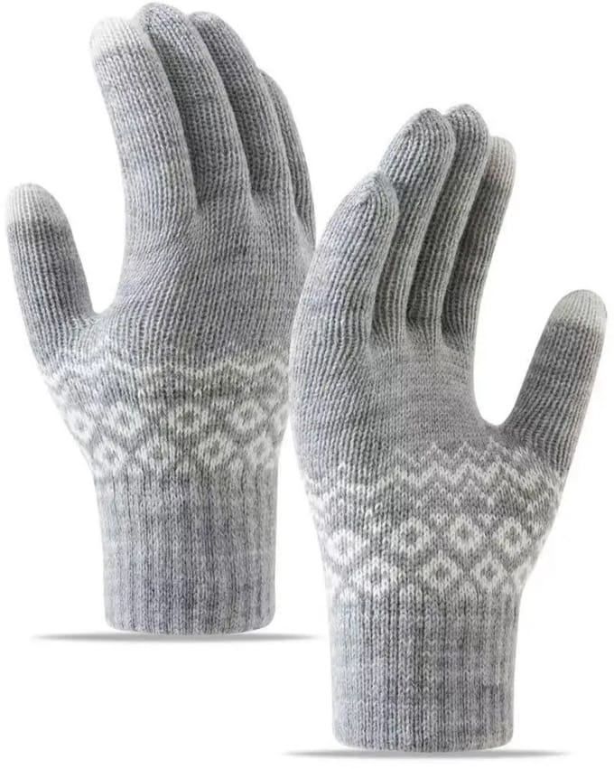 Touchscreen Winter Handschoenen Unisex One Size Grijs