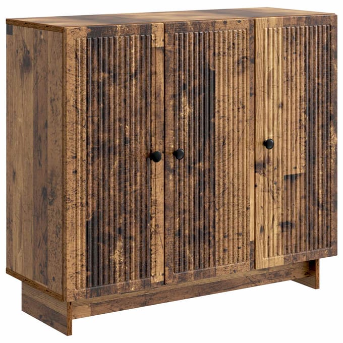 vidaXL - Dressoir - Oud - hout - 89 - x - 34,5 - x - 80 - cm - Bewerkt - hout