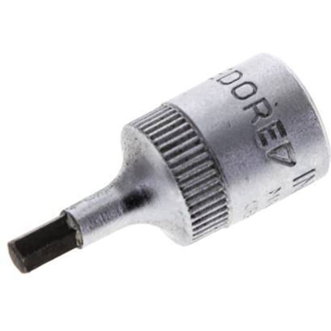 1/4" Gedore 28mm Dopsleutel- Schroevendraaier voor 3mm Binnenzeskant-Schroeven