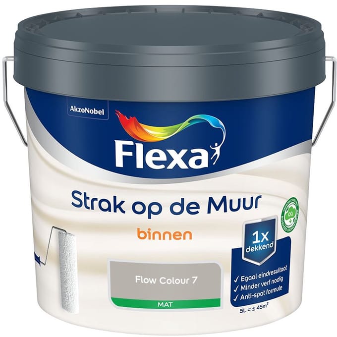 Flexa - Strak Op De Muur Binnen Mat - Flow Colour 7 - Mengverf - 5 L