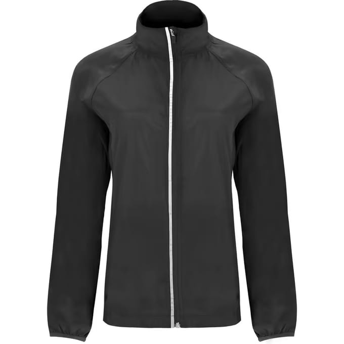 Roly Dames/Dames Glasgow Packaway Slim Windjack (Zwart)