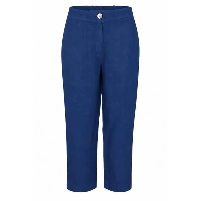 Linnen curve broek voor vrouw Haris Cotton