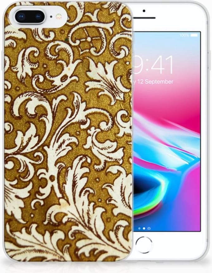 Siliconen Hoesje Apple iPhone 7 Plus | 8 Plus Barok Goud