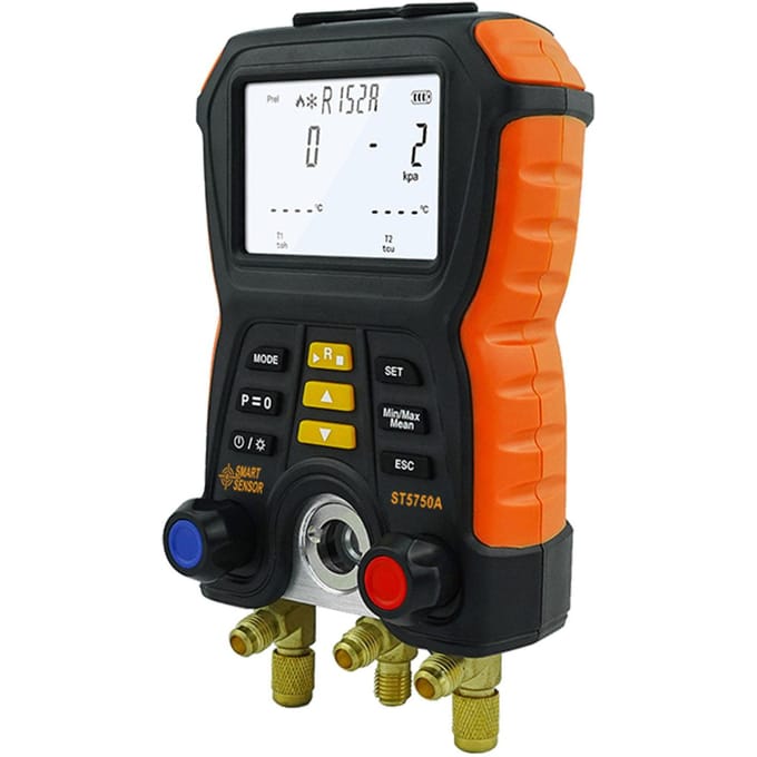SMART SENSOR ST5750A Elektronische Manifoldmeter Koelsysteem Digitale Manifoldmeter Druk black