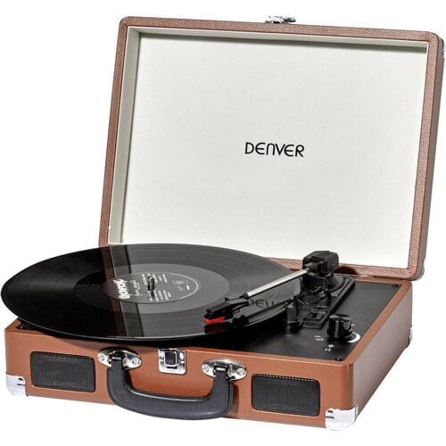 Denver Platenspeler - Ingebouwde Speakers - Incl. PC Software - Auto-stop - Retro - VPL120 - Bruin