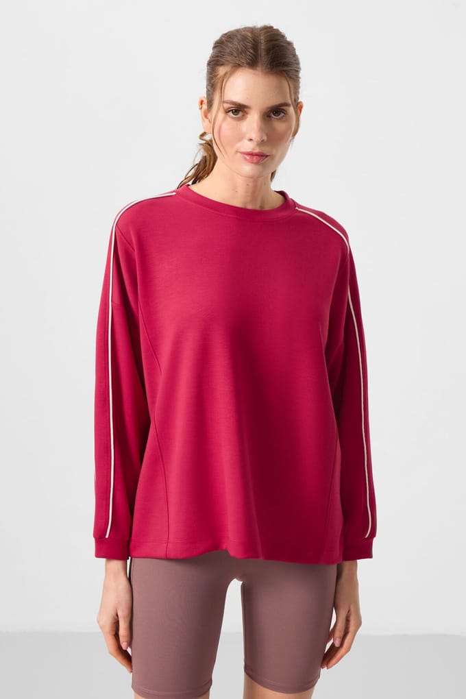 Oversized Lange Gestreepte Tuniek Top