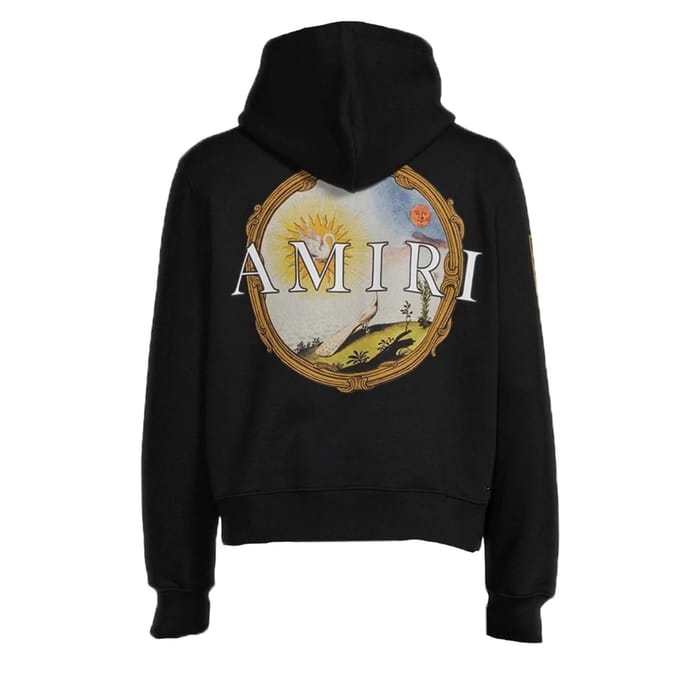 Amiri Lanscape Frame Design zwarte hoodie