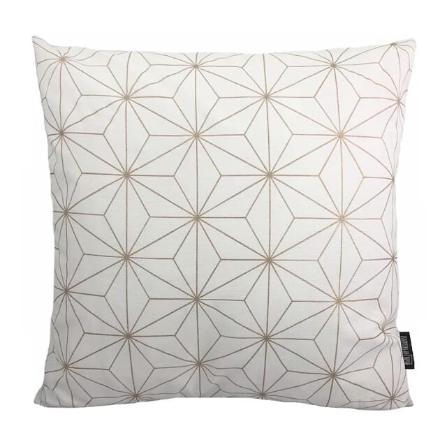 Nadal White/Gold Kussenhoes | Katoen / Polyester | 45 x 45 cm | Wit - Goud