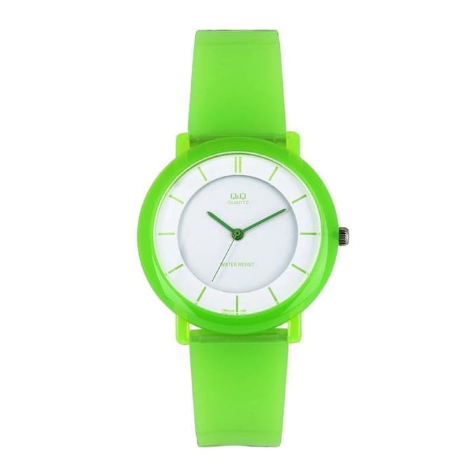 Mooi horloge -groen-rubber- VQ94J013Y