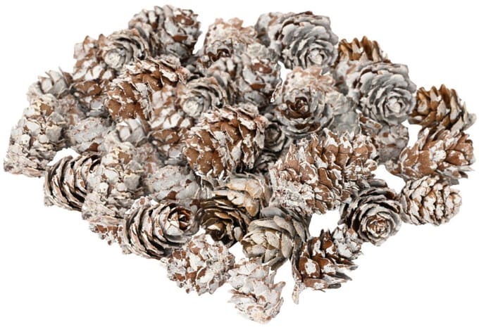 Decoris Kleine decoratie dennenappeltjes - 180 gram - bruin - 1,5-2 cm