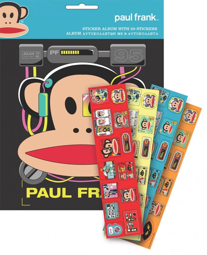Paul Frank Monkey stickeralbum met 50 stickers