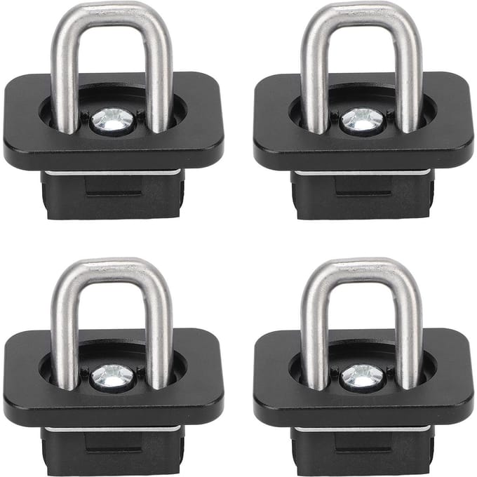 4 stuks Laadbak Vastzetankers 1000 LBS Draagvermogen Roestvrij Staal Vervanging voor Chevy Silverado 2007‑2021 Zwart zwart