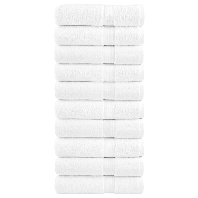 vidaXL - Handdoeken - SOLUND - 10 - st - 600 - g/m² - 50x100 - cm - wiit