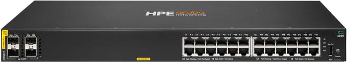 Hewlett Packard Enterprise Aruba 6000 24G Class4 PoE 4SFP 370W Schakelaar
