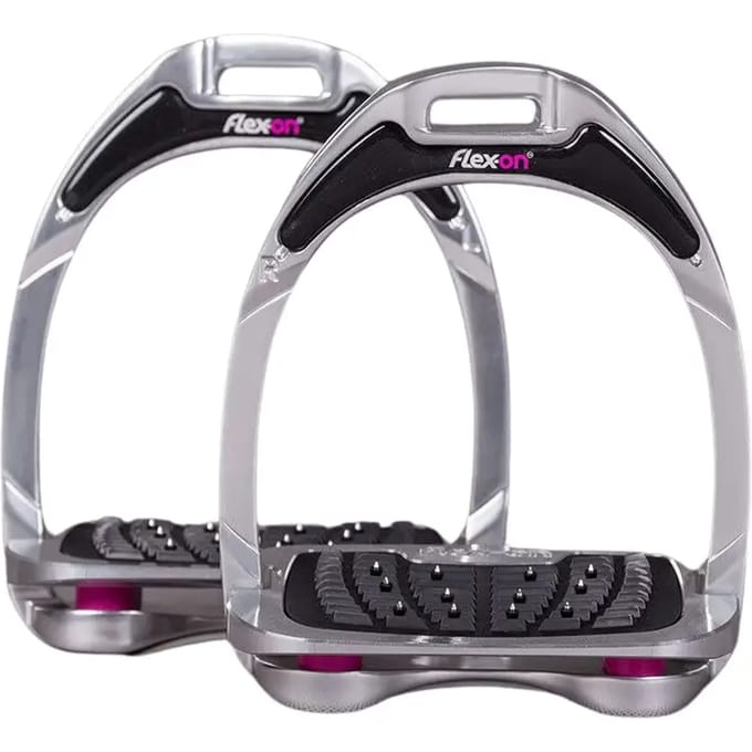 Ultra-Grip Aluminium Ingelaste Beugels Grijs/Alu/Roze Flex-On