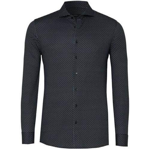 Desoto Luxury Overhemd Luxury Fantasy Mini Dot Cut Circles Pattern Donker Grijs / male