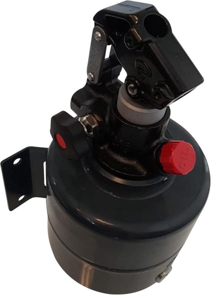 Handpomp - verzinkt - 4 liter reservoir voor kipper