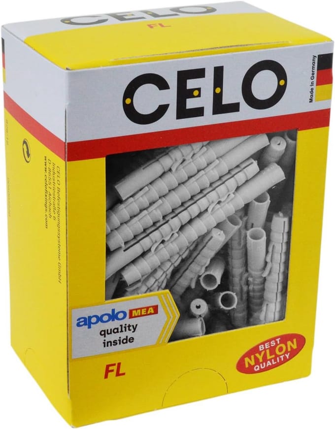 Nylon Pluggen Set voor Holle en Massieve Materialen 6x60 mm, 100 Stuks