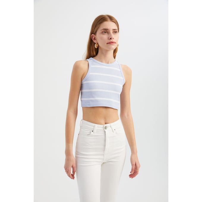 Gestreepte Coltrui Cropped Top
