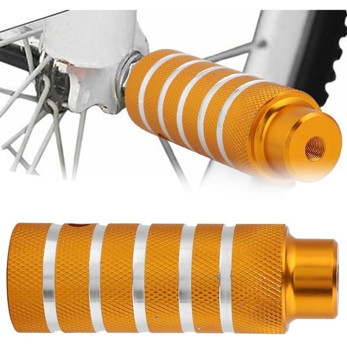 Fiets Metaal Heavy Duty Voetsteun Pinnen Achter Stunt Pinnen Voetsteun Fietsaccessoires (gouden) gray