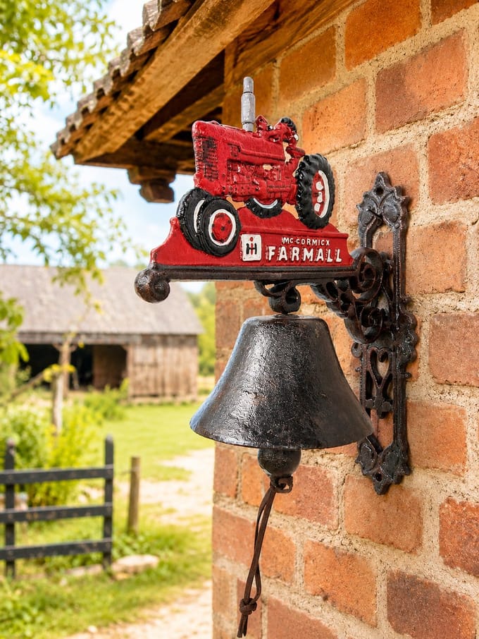 MadDeco - Gietijzeren deurbel met tractor - gietijzer bel