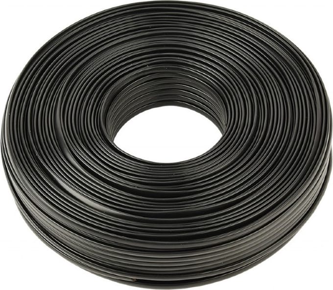 Telefoonkabel 4-aderig op rol - CCS (AWG32) / zwart - 100 meter