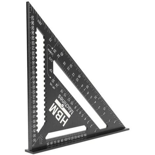 HBM 305 mm Aluminium Gradendriehoek - Blokhaak - Meetdriehoek