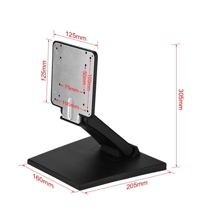 Support de bureau pour écran LCD LED plat de 10 à 24 pouces gray