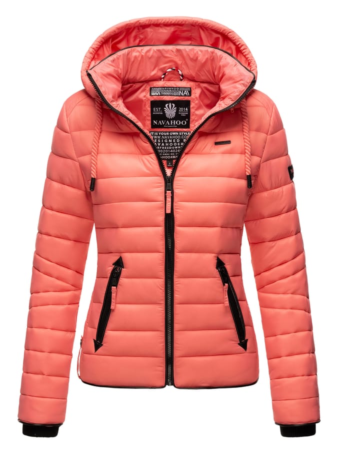 Navahoo Dames Gewatteerde Jas Lulana – Licht, Trendy & Afneembare Capuchon