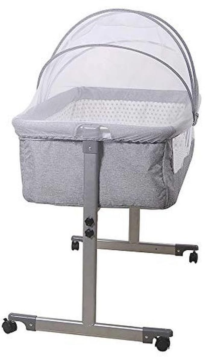 Baby Co-sleeper 3-in-1 Ledikanten voor Kinderen - Grijs, Draagbaar & Multifunctioneel