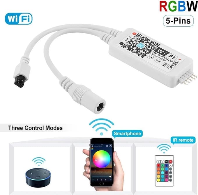 Saizi RGBW wifi led controller voor LED strip incl. IR ontvanger