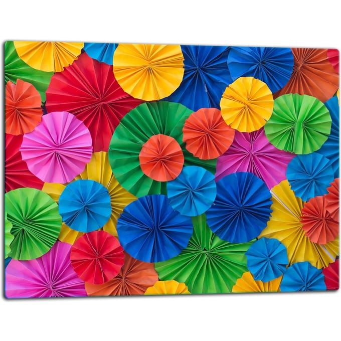 TMK ArtDeko - Snijplank - Glas - 52x40 cm - Kleurvol