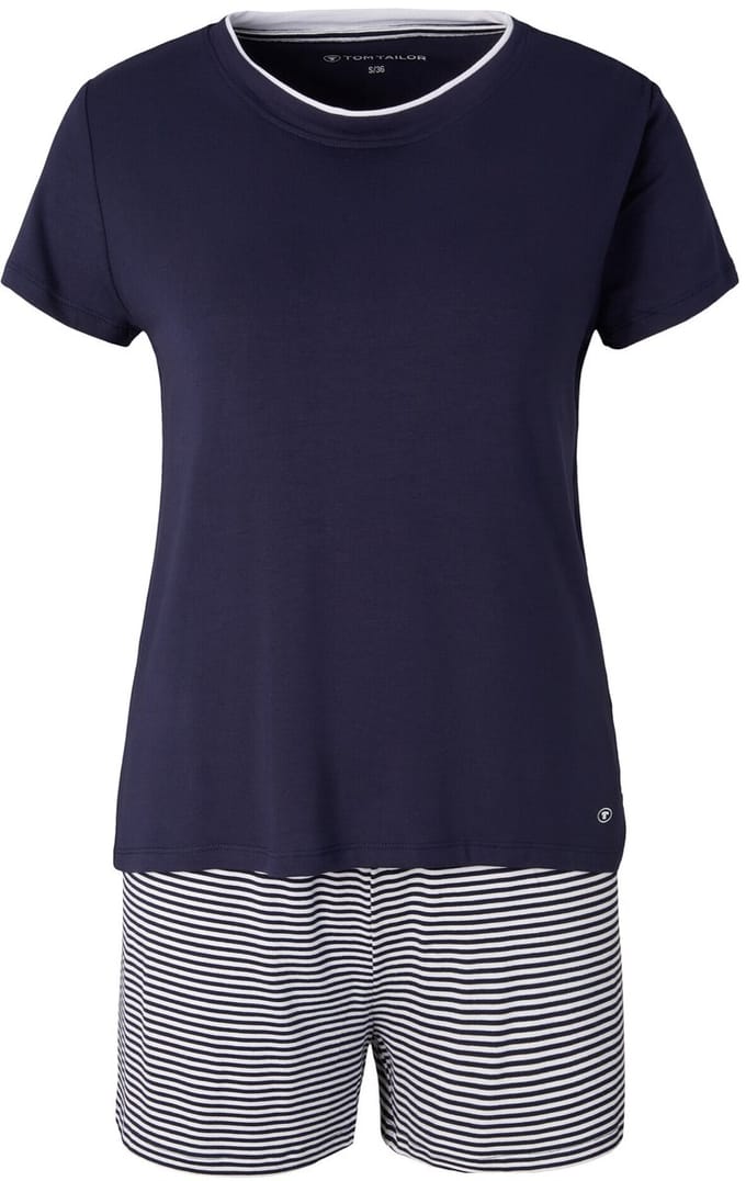 Tom Tailor - Pyjamaset met streepmotief - Maat 36 - blue ring