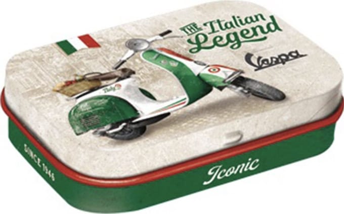 Pepermunt Blikje Vespa Italian Legend 4 x 6 cm
