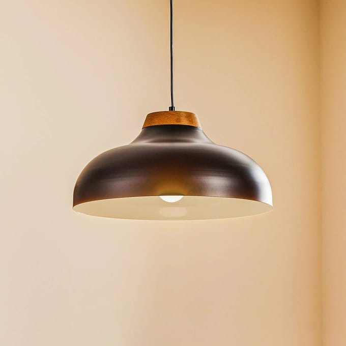 Burgos Zwarte Metalen Hoten Honglamp E27 40cm