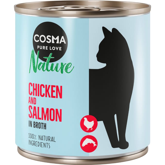 6x280g Nature Kip & Zalm Cosma Kattenvoer