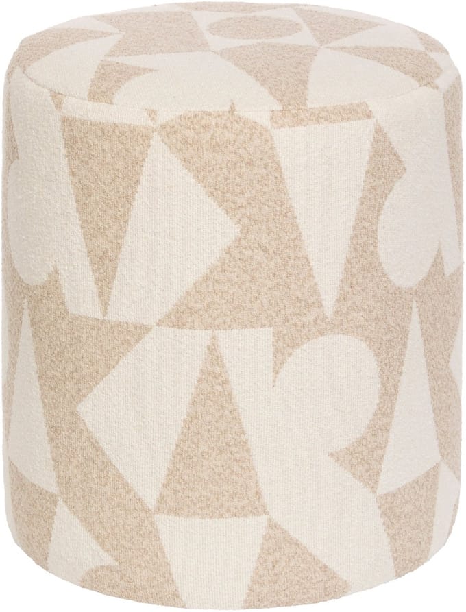 Atmosphera Delor Arty Poef - Ø36xH40cm - Beige