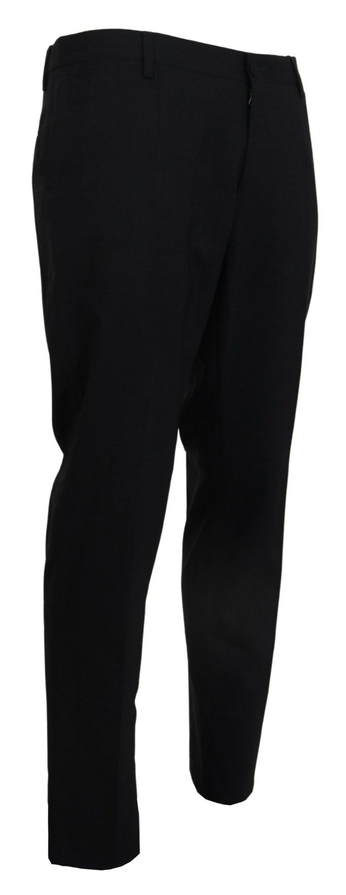 Dolce & Gabbana Grijze Wollen Stretch Formele Slim Fit Herenpants