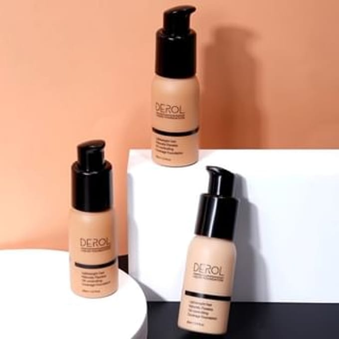 DEROL - Lightweight Oil-Controlling Coverage Foundation - 6 Shades #05 Cappuccino - 30ml