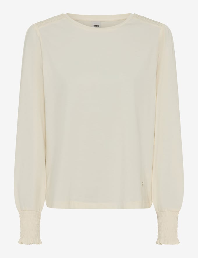 Brax Dames Shirt  Style CAITLIN L soft ecru, crèmewit, maat 38