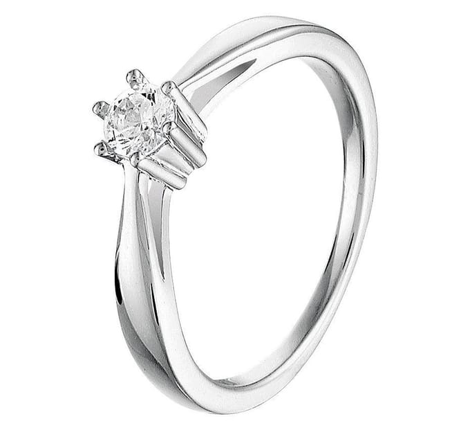 Zilver Gerhodineerde Ring zirkonia 1328578 15.00 mm (47)