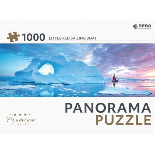 Rebo Legpuzzel Panorama 1000 Stukjes - Little Red Sailing Boat
