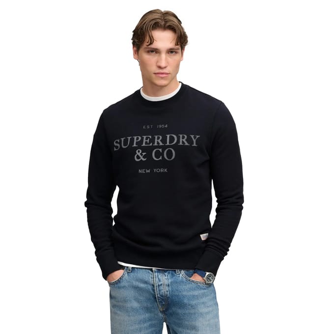 Superdry 1954 Company Relaxed Sweatshirt Blauw M Man