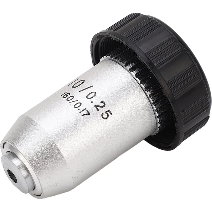 Objectif achromatique 10X Laiton Chromé Interface RMS Objectif de microscope