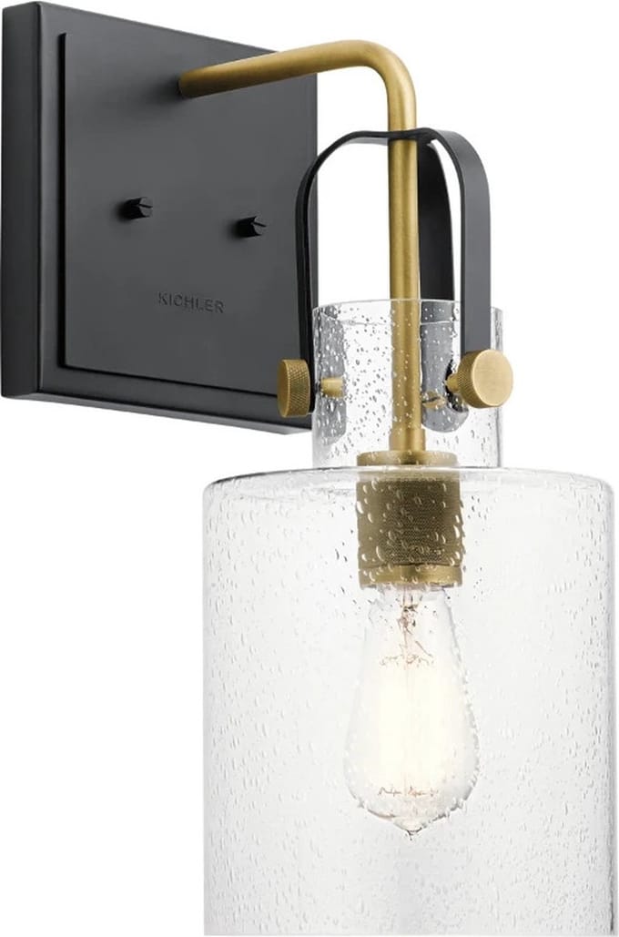 Kichler LED Wandlamp Kitner | 1X E27 Max 60W | Natural Brass