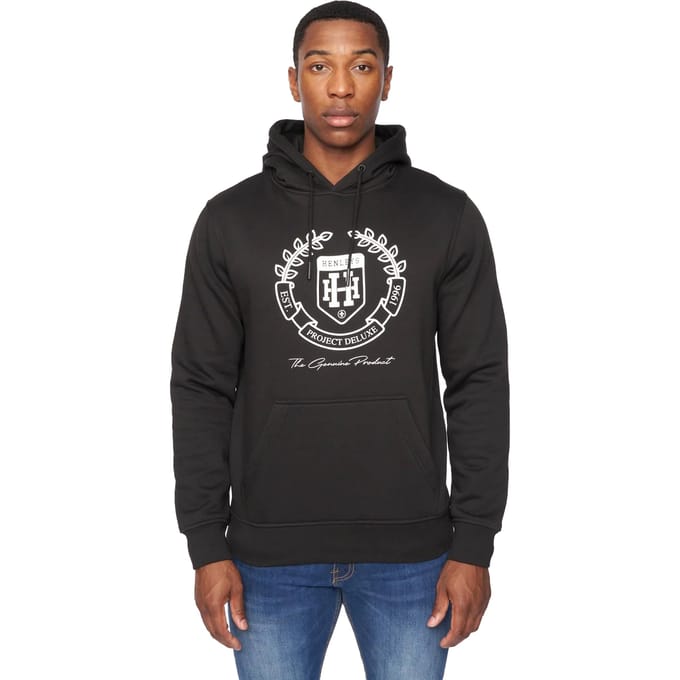 Henleys Heren Myer Hoodie (Zwart)