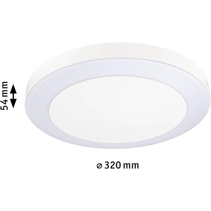 LED-plafondlamp Circula schemersensor Schemergestuurde bewegingsmelder (IR) zeewater bestendig IP44 rond 320 mm 3000K 14W 880lm 230V Wit Kunststof