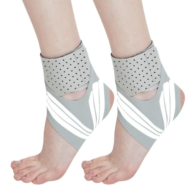 1 Paire Cheville Élastique Support Garde Sport Compression Support Réglable Protecteur Sangle Manchon Soulagement Douleur S gray
