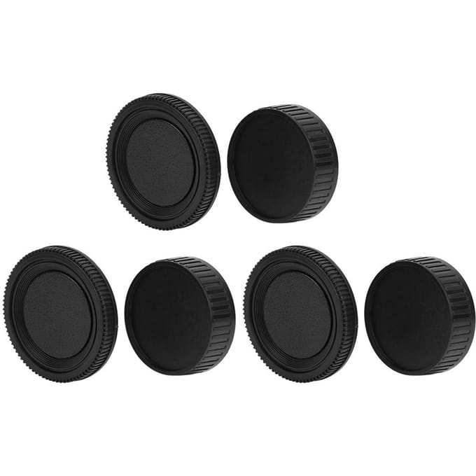 Zwarte Plastic Draagbare Lens Achterdeksel Body Voorkap Kit Geschikt voor Minolta MD Mount Camera black