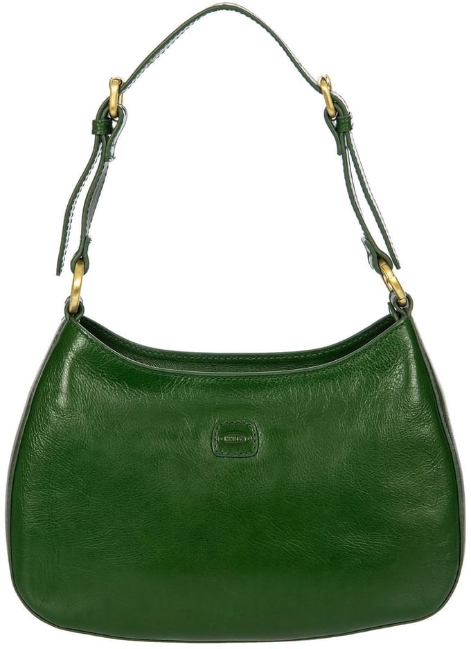 BRIC'S Leren schoudertas Volterra Shoulderbag Pine groen